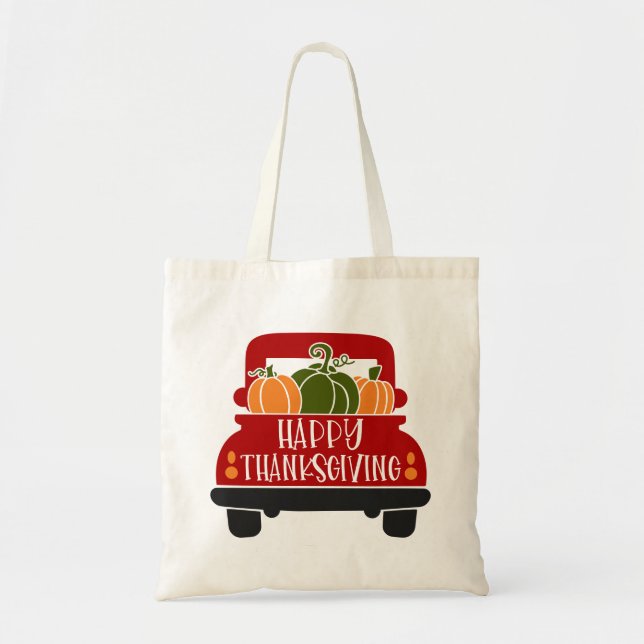 Thanksgiving Truck Tote Bag (Front)