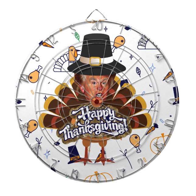 "thanksgiving trump turkey dartboard (Front)