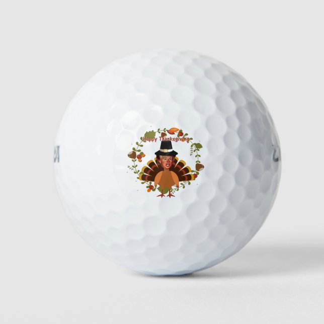 thanksgiving trump turkey golf balls (Front)