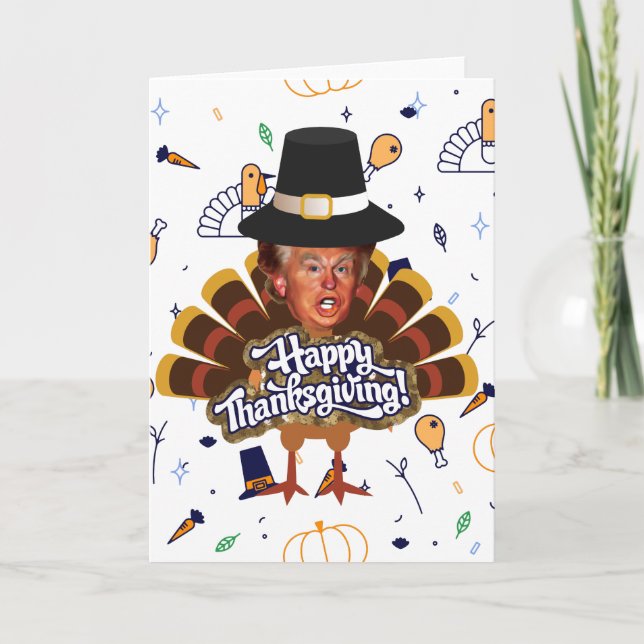 "thanksgiving trump turkey holiday card (Front)