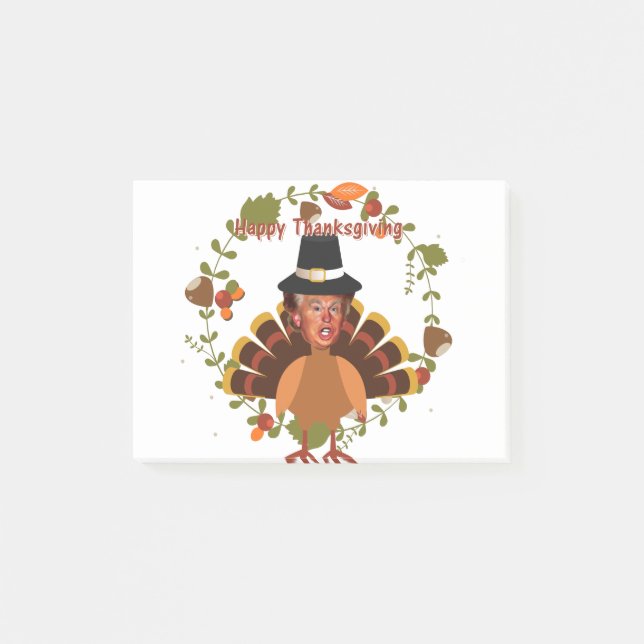 thanksgiving trump turkey post-it notes (Front)