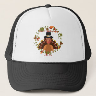 thanksgiving trump turkey trucker hat