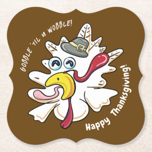 Thanksgiving Turkey 2025 Paper Coaster