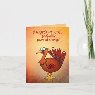 Thanksgiving Turkey 20 grateful 1 Thank You Card