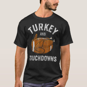 Thanksgiving Turkey and Touchdowns Football Men Bo T-Shirt