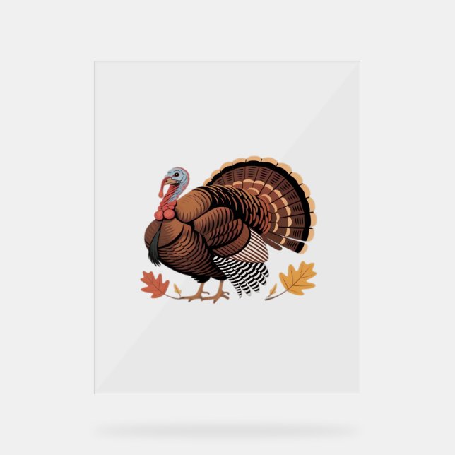 Thanksgiving Turkey – Autumn Holiday Classic Class Acrylic Sign (Front)