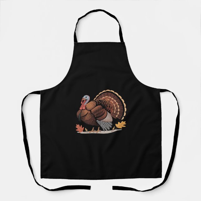 Thanksgiving Turkey – Autumn Holiday Classic Class Apron (Front)