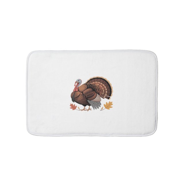 Thanksgiving Turkey – Autumn Holiday Classic Class Bath Mat (Front)