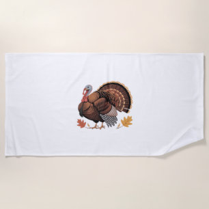 Thanksgiving Turkey – Autumn Holiday Classic Class Beach Towel