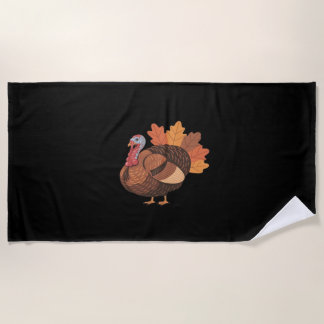 Thanksgiving Turkey – Autumn Holiday Classic Class Beach Towel