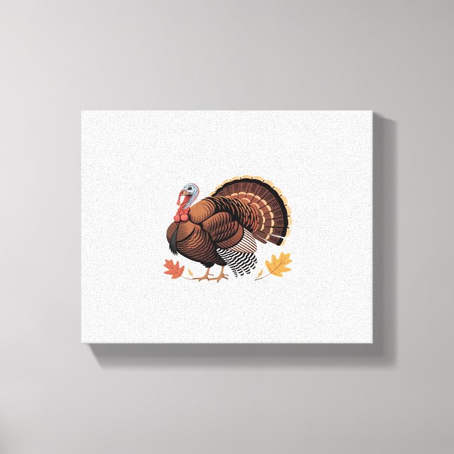 Thanksgiving Turkey – Autumn Holiday Classic Class Canvas Print (Front)