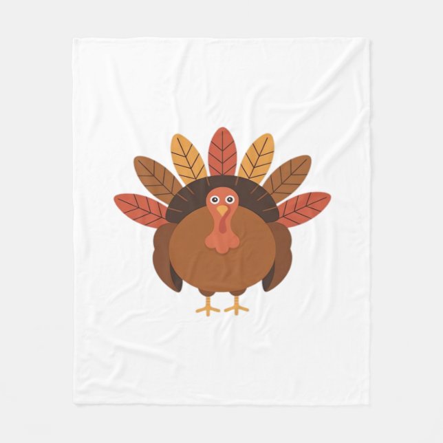 Thanksgiving Turkey – Autumn Holiday Classic Class Fleece Blanket (Front)