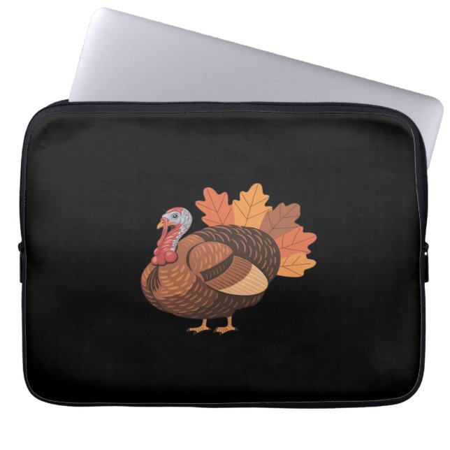 Thanksgiving Turkey – Autumn Holiday Classic Class Laptop Sleeve (Front)