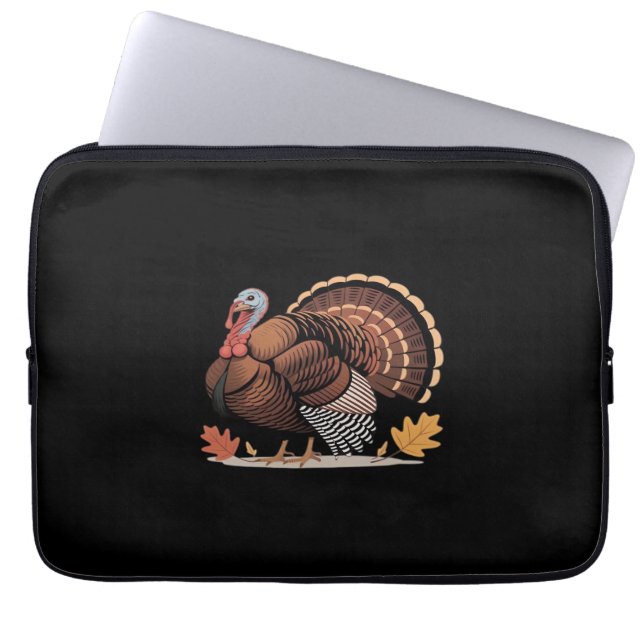 Thanksgiving Turkey – Autumn Holiday Classic Class Laptop Sleeve (Front)