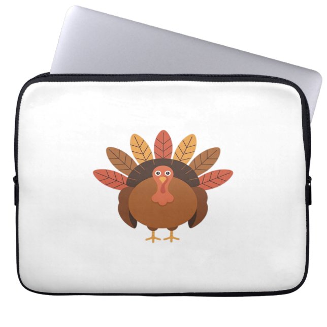 Thanksgiving Turkey – Autumn Holiday Classic Class Laptop Sleeve (Front)