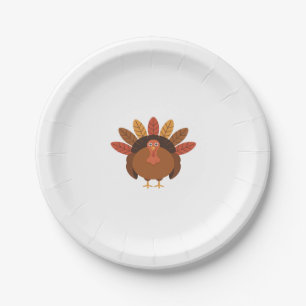 Thanksgiving Turkey – Autumn Holiday Classic Class Paper Plate