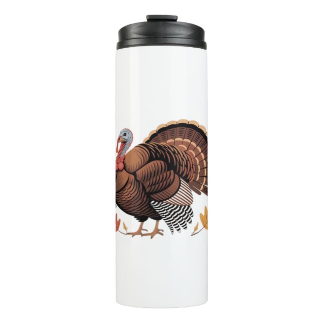 Thanksgiving Turkey – Autumn Holiday Classic Class Thermal Tumbler (Front)