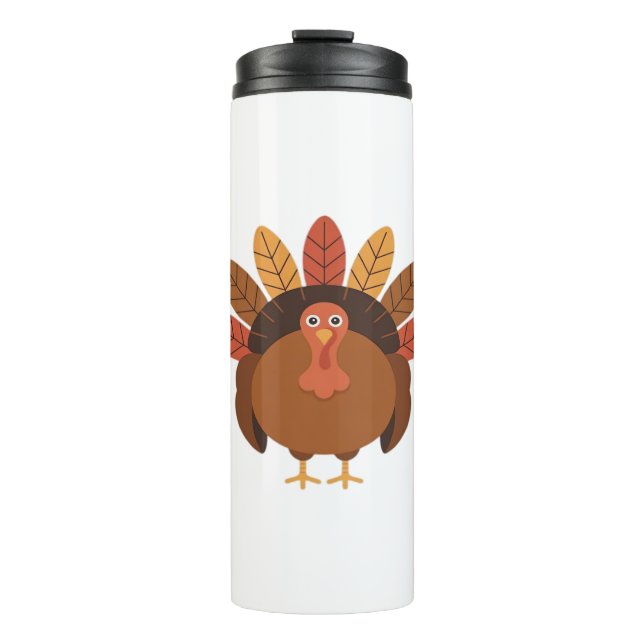 Thanksgiving Turkey – Autumn Holiday Classic Class Thermal Tumbler (Front)