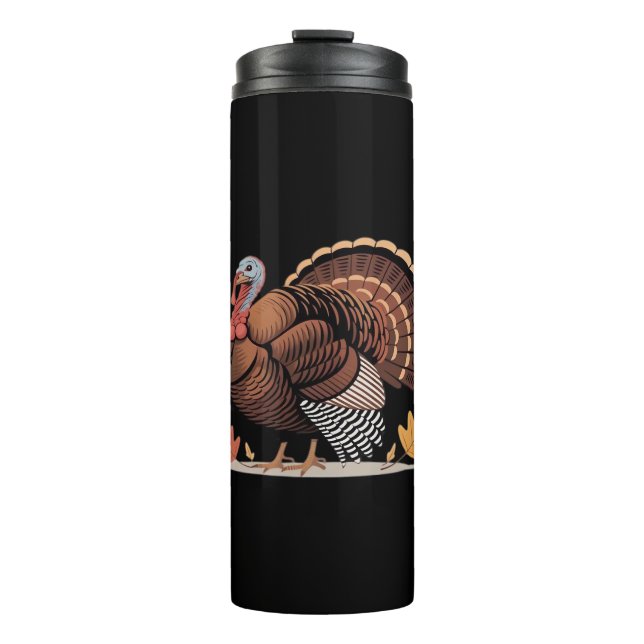 Thanksgiving Turkey – Autumn Holiday Classic Class Thermal Tumbler (Front)