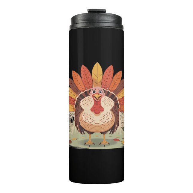 Thanksgiving Turkey – Autumn Holiday Classic Class Thermal Tumbler (Front)