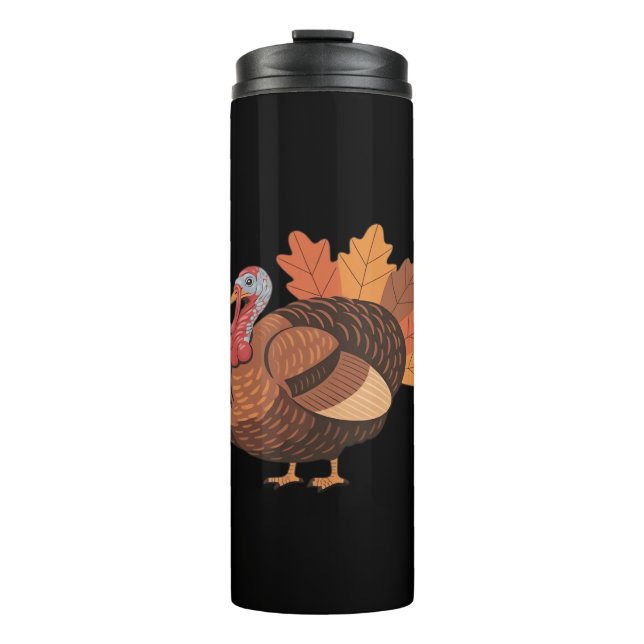 Thanksgiving Turkey – Autumn Holiday Classic Class Thermal Tumbler (Front)