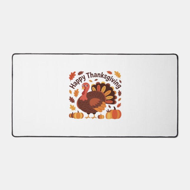 Thanksgiving Turkey – Autumn Holiday Classic Overs Desk Mat (Front)
