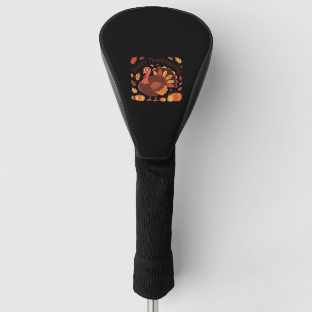 Thanksgiving Turkey – Autumn Holiday Classic Overs Golf Head Cover (Front)