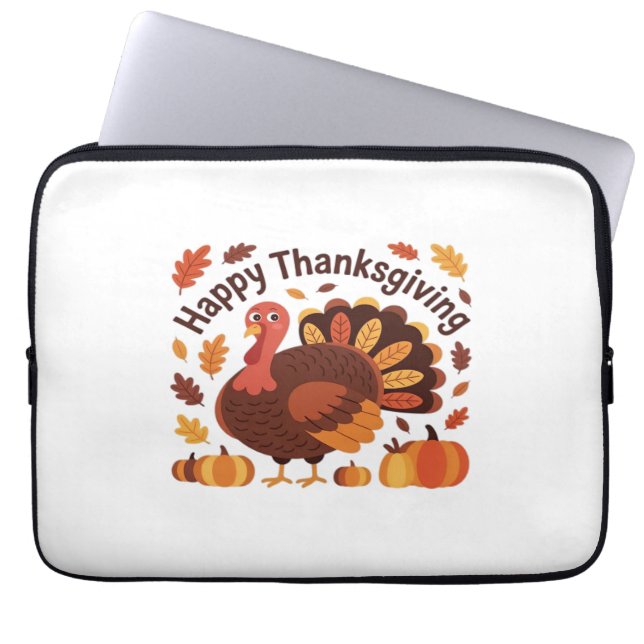 Thanksgiving Turkey – Autumn Holiday Classic Overs Laptop Sleeve (Front)