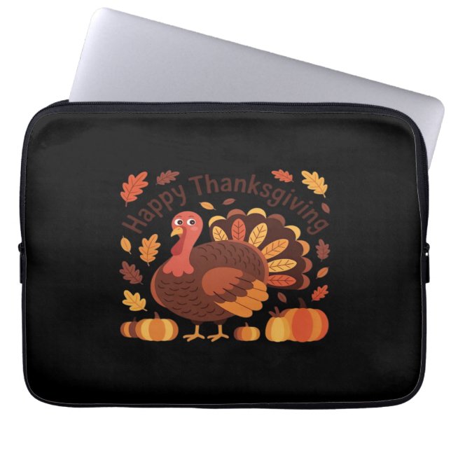 Thanksgiving Turkey – Autumn Holiday Classic Overs Laptop Sleeve (Front)
