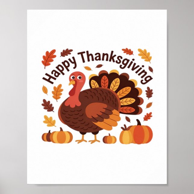 Thanksgiving Turkey – Autumn Holiday Classic Overs Poster (Front)