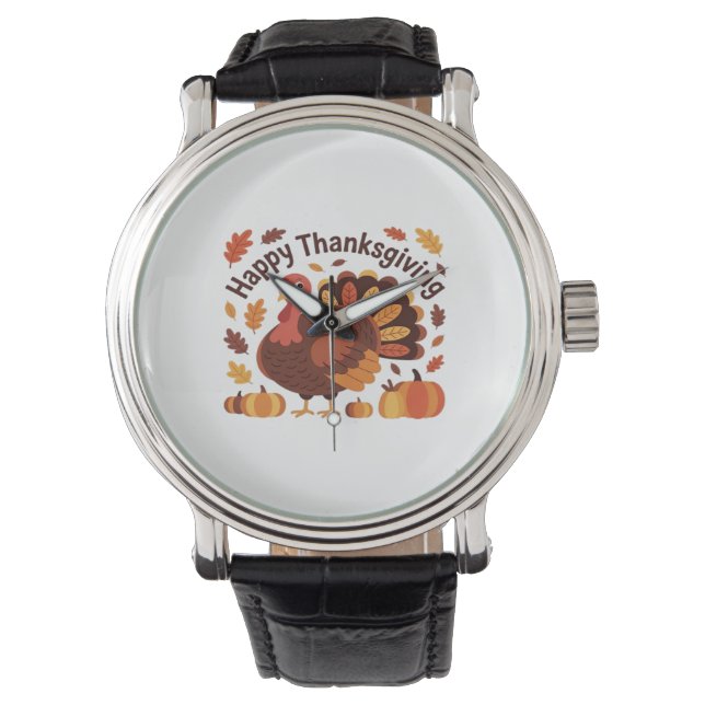 Thanksgiving Turkey – Autumn Holiday Classic Overs Watch (Front)