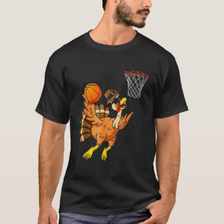 Thanksgiving Turkey Basketball Player Funny Boys G T-Shirt