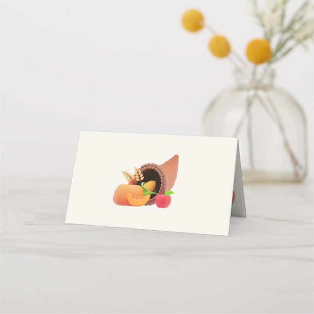Thanksgiving Turkey Bird  Place Card (Back)