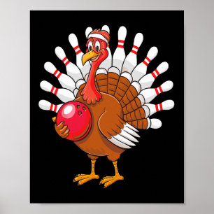 Thanksgiving Turkey Bowling Pin Matching Team 1 Poster