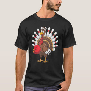 Thanksgiving Turkey Bowling Pin Matching Team T-Shirt