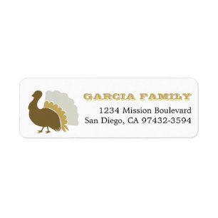 Thanksgiving turkey brown return or mailing