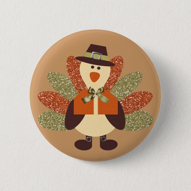 Thanksgiving Turkey Button (Front)