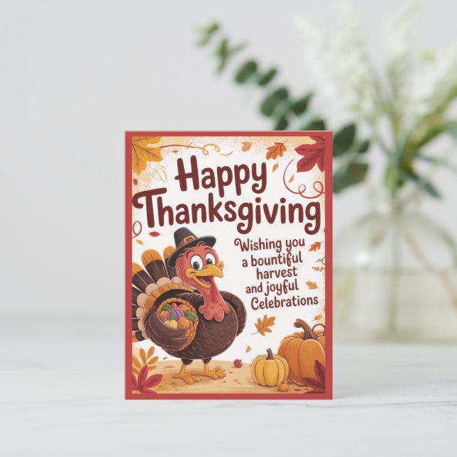Thanksgiving Turkey Card (Standing Front)