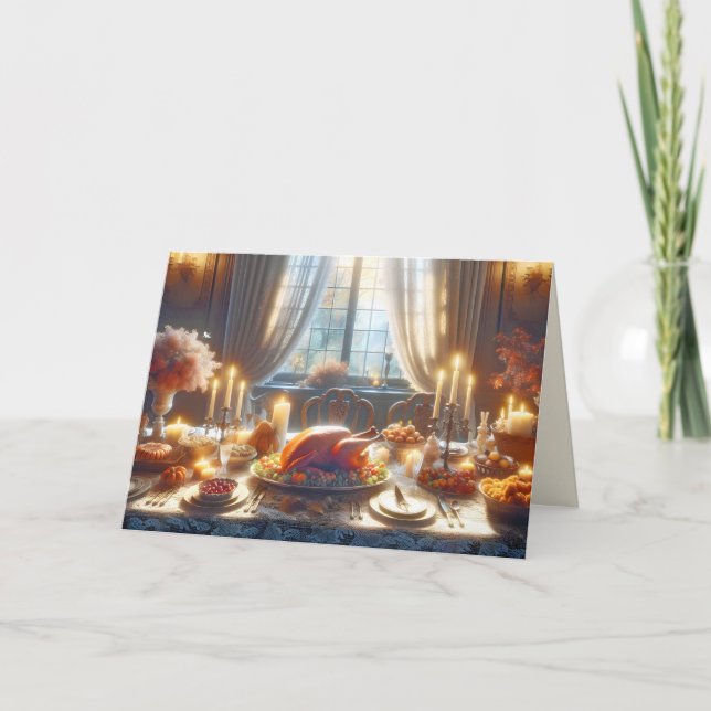 Thanksgiving Turkey Centerpiece Card (Front)