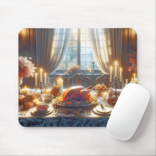 Thanksgiving Turkey Centerpiece Mouse Mat
