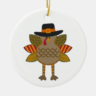 Thanksgiving Turkey Ceramic Tree Decoration
