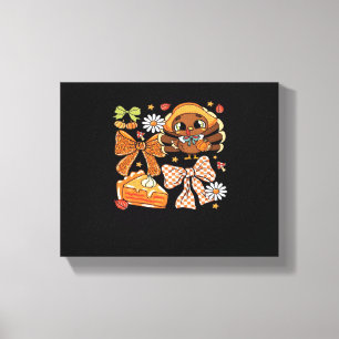 Thanksgiving Turkey Coquette Classic T-Shirt Canvas Print
