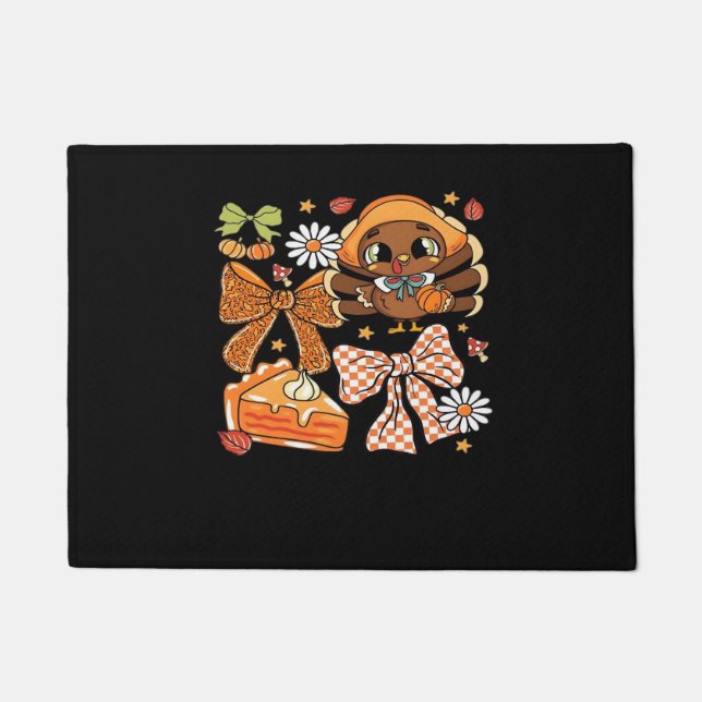 Thanksgiving Turkey Coquette Classic T-Shirt Doormat (Front)