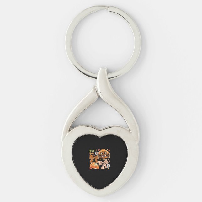 Thanksgiving Turkey Coquette Classic T-Shirt Key Ring (Front)