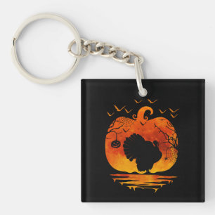 THANKSGIVING TURKEY COSTUME PUMPKIN FALL SEASON KEY RING