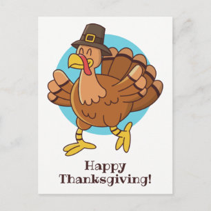 Thanksgiving Turkey custom text postcard