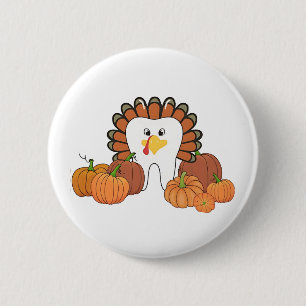 Thanksgiving Turkey Dental Dentist Teeth 6 Cm Round Badge
