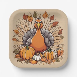 Thanksgiving Turkey Desert Plate