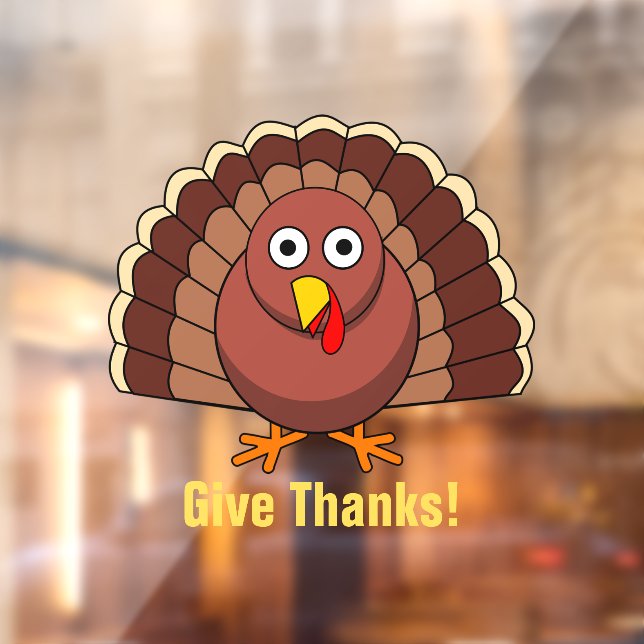 Thanksgiving Turkey Design Window Cling (Sheet 2)