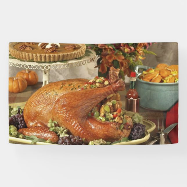 Thanksgiving turkey dinner banner (Horizontal)
